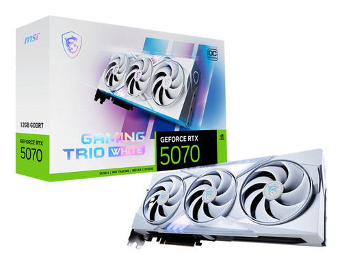 MSI VGA GEFORCE RTX 5070, RTX 5070 12G GAMING TRIO OC WHITE, 12GB GDDR7, HDMI/DP*3, TRI FROZR, ATX, RTX 5070 12G GAMING TRIO OC WHITE