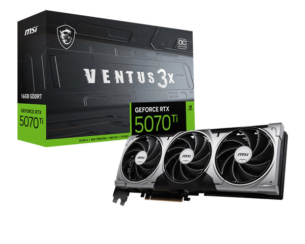 MSI VGA GEFORCE RTX 5070 TI, RTX 5070 TI 16G SHADOW 3X OC, 16GB GDDR7, HDMI/DP*3, TRIPLE FAN/OC, BUL RTX 5070 Ti 16G SHADOW 3X OC BULK