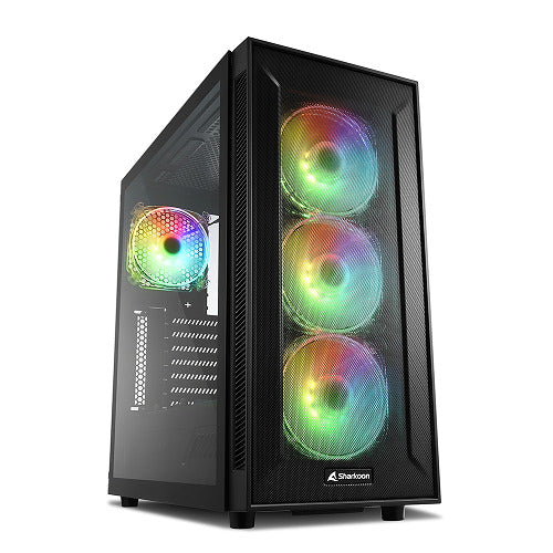 SHARKOON CASE ATX TG6M RGB 2XUSB 2.0, 2XUSB 3.0, VETRO TEMPERATO, 4X 120 ARGB, ARGB CONTROLLER TG6M RGB