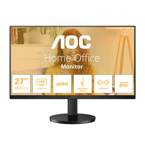 AOC MONITOR 27 4K ULTRA HD IPS 16:9 4MS 350 CDM, DP/2HDMI U27B3AF