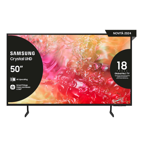 SAMSUNG SMART TV 50 4K UHD WIFI LAN DLNA DVT2 DVBS2 HDR10 ITALIA NERO UE50DU7170UXZT