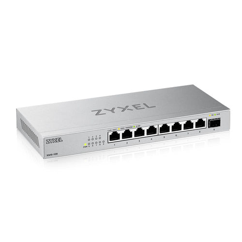 ZYXEL SWITCH XMG-108 UNMANAGED, 8 PORTE 2.5GBE 1 PORTA 10GBE SFP+, DESKTOP XMG-108-ZZ0101F