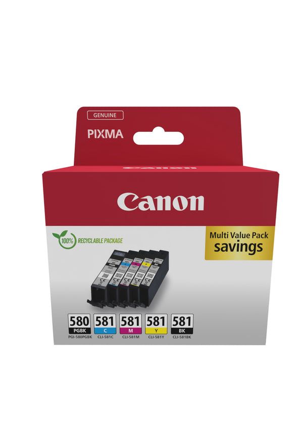 Canon 2078C008 cartuccia d'inchiostro 5 pz Originale Nero, Ciano, Magenta, Giallo