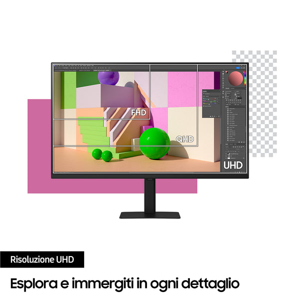 Samsung Monitor HRM ViewFinity S7 - S70D da 32'' UHD Flat