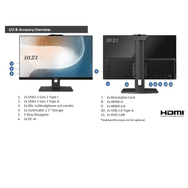 MSI MODERN AM272P 1M-849IT 00-AF8231-849