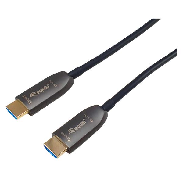 Equip 119422 Cavo armato ottico attivo HDMI 2.1, 50 m, 8K/60Hz, 4K/120Hz, 48Gbps