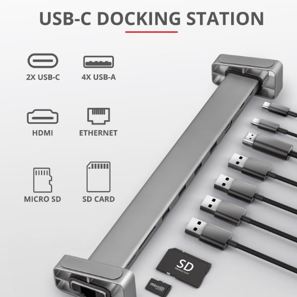 TRUST HUB DALYX 10-IN-1 USB-C DOCK 23417