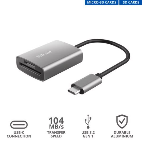 TRUST DALYX FAST USB-C CARDREADER 24136