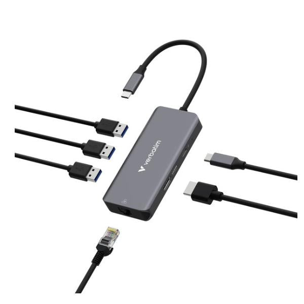 VERBATIM USB C MULTIPORT HUB 6 PORTE RJ45 32157