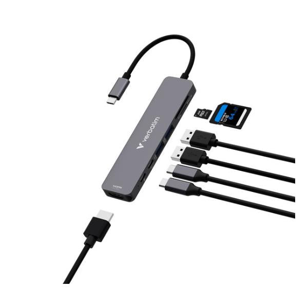VERBATIM USB C MULTIPORT HUB 7 PORTE 32158