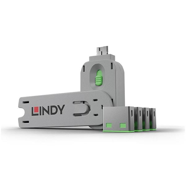 LINDY SERRATURA USB A VERDE 40451