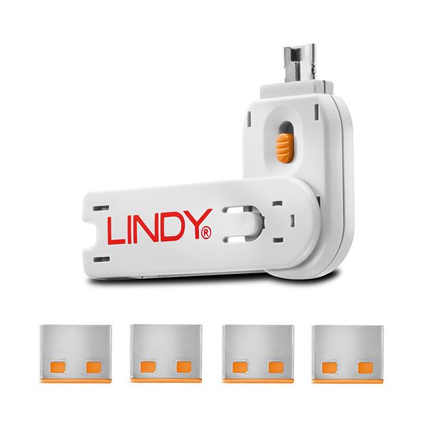LINDY SERRATURE PER PORTE USB ARANCIONI 40453