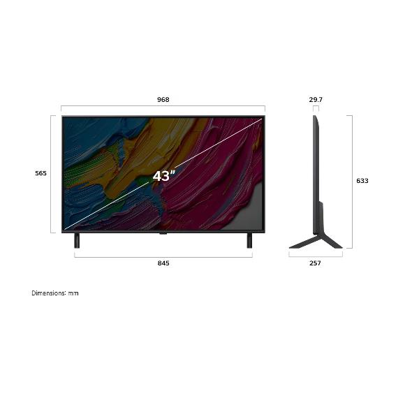 LG 43 QNED 80A 4K UHD WEBOS25 PIED.LAT 43QNED80A6A.API