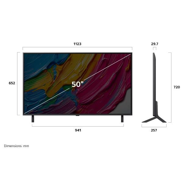LG 50 QNED 80A 4K UHD WEBOS25 PIED LAT 50QNED80A6A.API