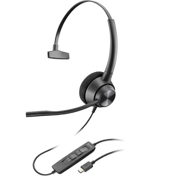 Poly Cuffie monoaurali EncorePro 310 USB-C TAA