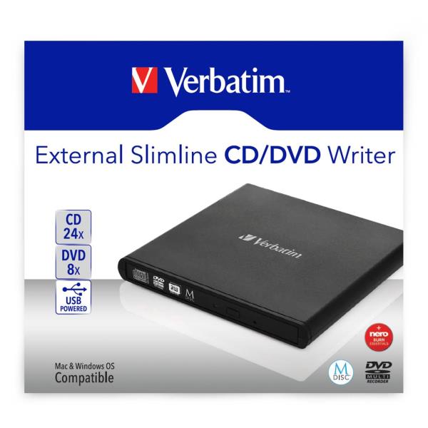 VERBATIM DVD REWRITER USB EXT SLIM NERO 98938