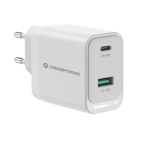 CONCEPTRONIC 2-PORT 45W GAN USB PD CHARGER ALTHEA20W45