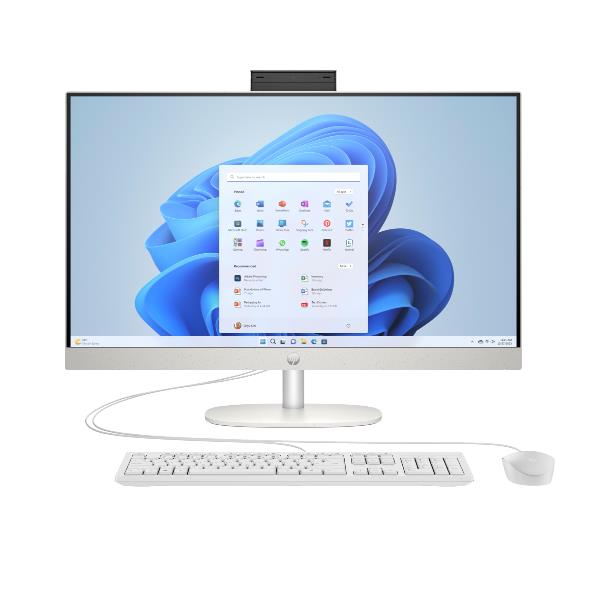 HP 27-cr0049nl Intel® Core™ i7 i7-1355U 68,6 cm (27") 1920 x 1080 Pixel PC All-in-one 16 GB DDR4-SDRAM 512 GB SSD Windows 11 Home Wi-Fi 6 (802.11ax) Bianco