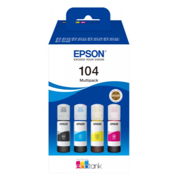 EPSON 104 ECOTANK 4-COLOUR MULTIPACK C13T00P640