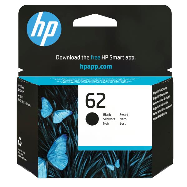 HP 62 BLACK INK CARTRIDGE C2P04AE#301
