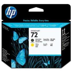 HP Testina di stampa nero opaco e giallo 72