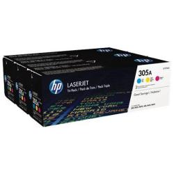 HP Confezione da 3 cartucce originali di toner ciano/magenta/giallo LaserJet 305A