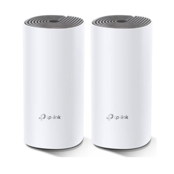 TP-Link Deco E4 (2-pack) Dual-band (2.4 GHz/5 GHz) Wi-Fi 5 (802.11ac) Bianco, Grigio Interno
