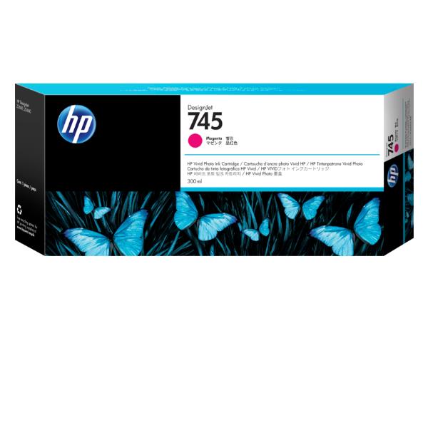 HP Cartuccia Inchiostro Magenta DesignJet 745, 300 ml