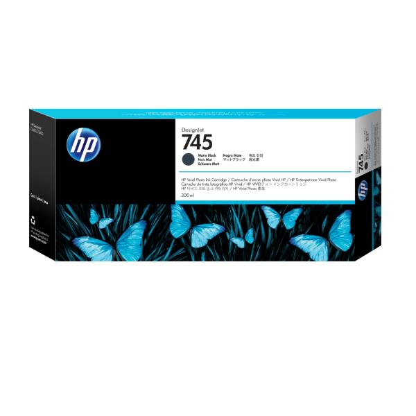 HP Cartuccia Inchiostro Nero Opaco DesignJet 745, 300 ml