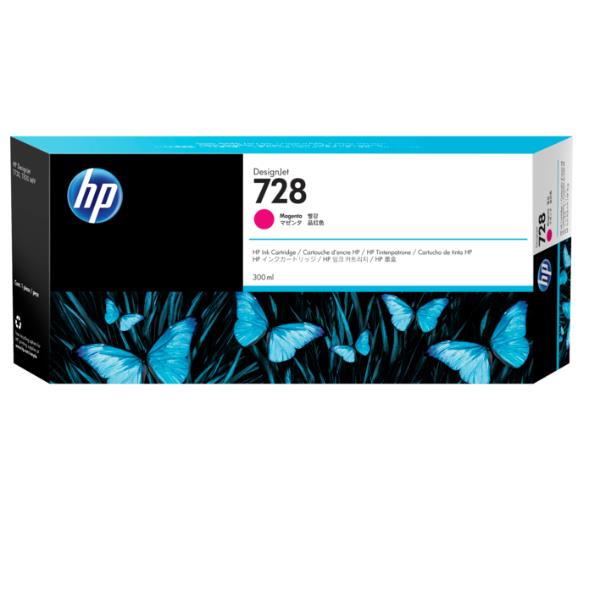 HP Cartuccia inchiostro magenta DesignJet 728, 300 ml