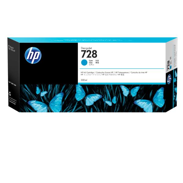 HP Cartuccia inchiostro ciano DesignJet 728, 300 ml