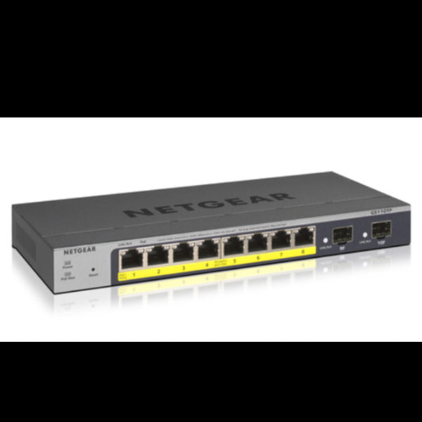 NETGEAR SWITCH POE+ GIG SMART MANAGED 8P GS110TP-300EUS