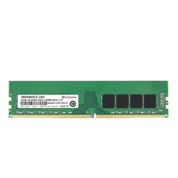 TRANSCEND 32GB JM DDR4 2666MHZ U-DIMM 2RX8 JM2666HLE-32G