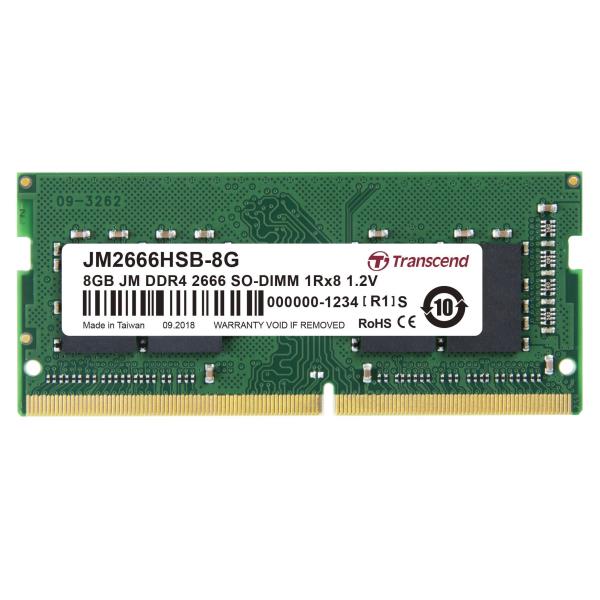 TRANSCEND 8GB JM DDR4 2666 SO-DIMM 1RX8 JM2666HSB-8G