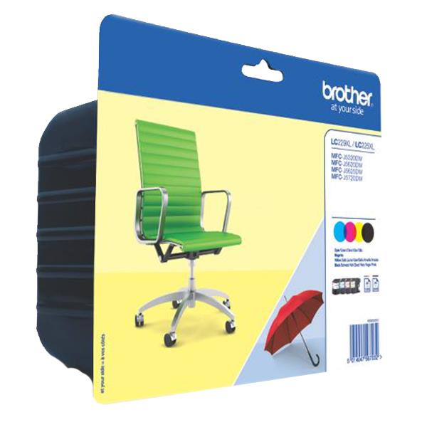 Brother LC-229XLVALBP cartuccia d'inchiostro 4 pz Originale Nero, Ciano, Magenta, Giallo
