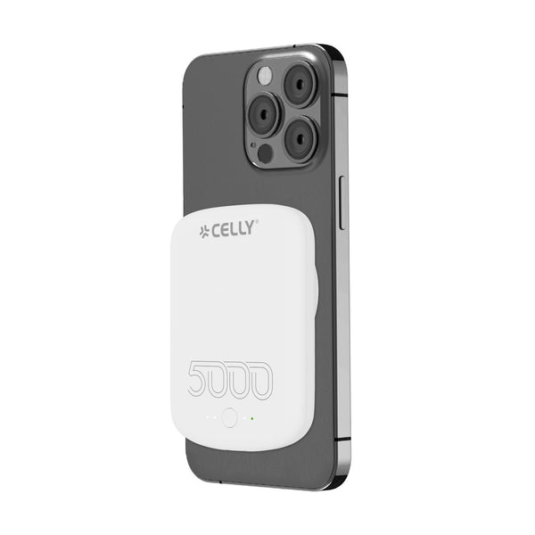 Celly MAGPB5000PROWH batteria portatile 5000 mAh Carica wireless Bianco