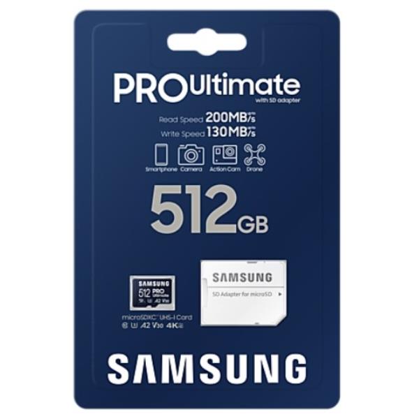 SAMSUNG MICROSD PRO ULT.512GB XC,U3,V30,A2 MB-MY512SA/WW