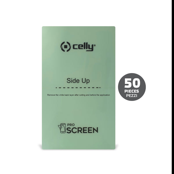 Celly PROFILM50 protezione per lo schermo e il retro dei telefoni cellulari Pellicola proteggischermo trasparente Universale 50 pz