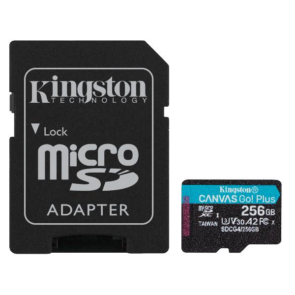KINGSTON 256GB MICROSDXC CANVAS GO PLUS 4 +A SDCG4/256GB