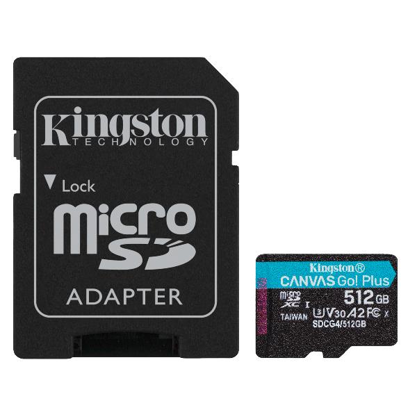 KINGSTON 512GB MICROSDXC CANVAS GO PLUS 4 +A SDCG4/512GB