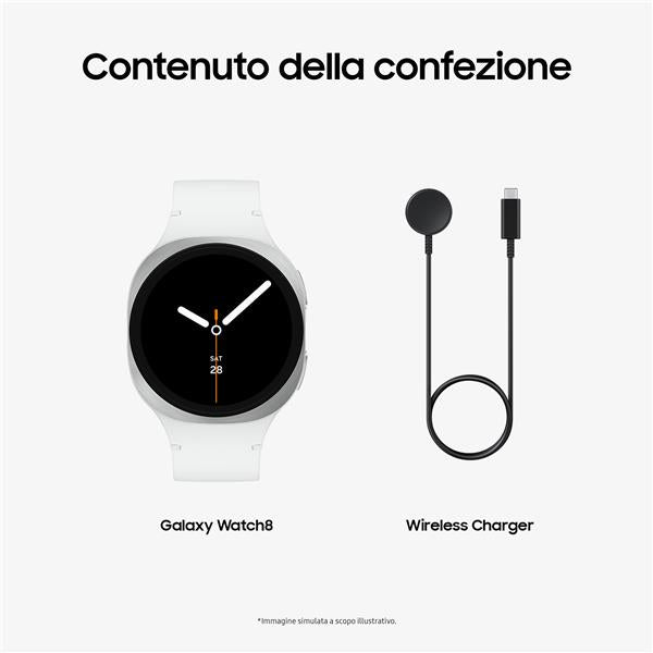 SAMSUNG GALAXY WATCH8 40MM BT SILVER SM-L320NZSAITV