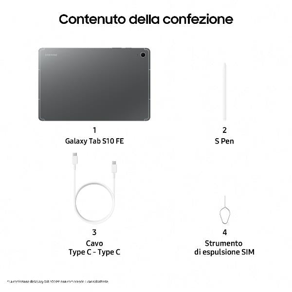 SAMSUNG GALAXY TAB S10 FE 5G 12+256GB GRAY SM-X526BZAPEUE