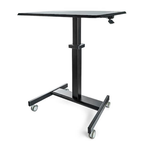 StarTech.com Scrivania Sit-Stand per lavorare in piedi o seduti - Postazione di lavoro ergonomica mobile e regolabile in altezza - Standing workstation - Desk per computer/pc su ruote bloccanti per studenti/insegnati