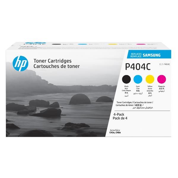 Samsung Confezione da 4 cartucce toner originali HP CLT-P404C (ciano/magenta/giallo/nero)