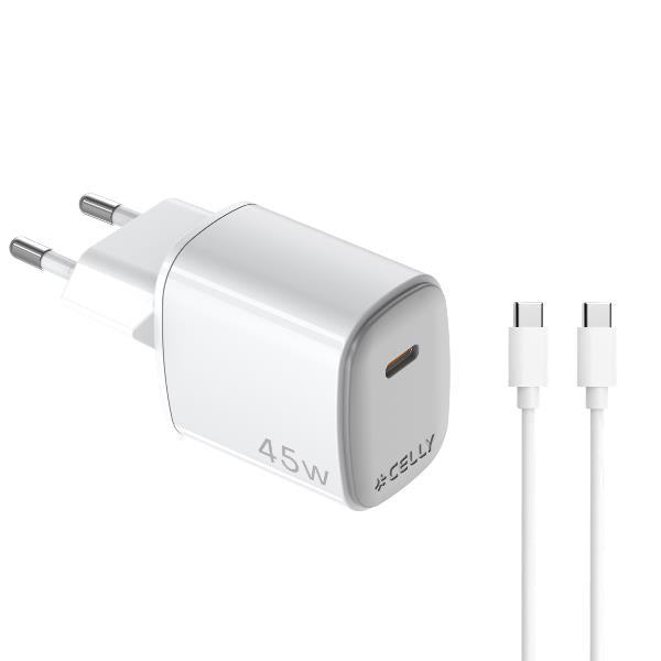 CELLY UP TC 1C 45W+USB-C 2M CABLE UPTC1USBC45WCTC