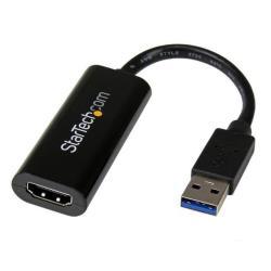 StarTech.com Adattatore da USB 3.0 a HDMI - 1080p (1920x1200) - Sottile/Compatto convertitore video da USB Type-A a HDMI per monitor - Nero - Solo Windows