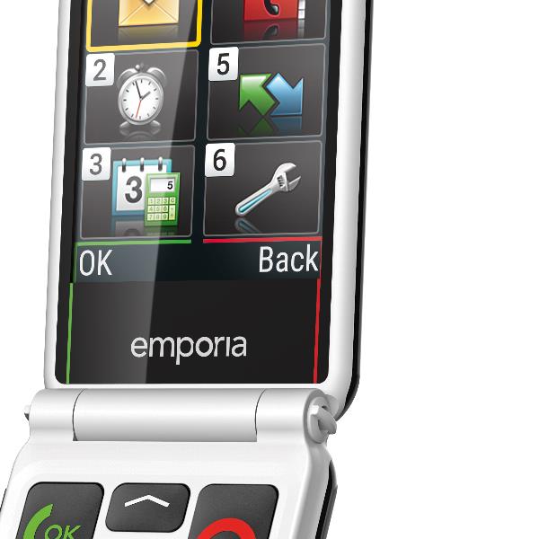 Emporia SIMPLICITYglam 7,11 cm (2.8") 106 g Bianco Telefono per anziani