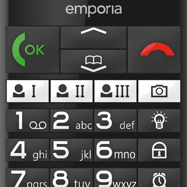 Emporia emporiaPURE-LTE 5,87 cm (2.31") 107 g Nero Telefono per anziani