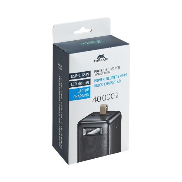 RIVACASE VA1083 40000 MAH BLACK PD 65W VA1084