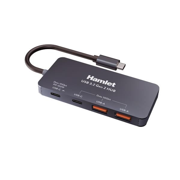 HAMLET HUB 4 PORTE USB-A + USB-C + PD100W XHUB-432C-10G-Y